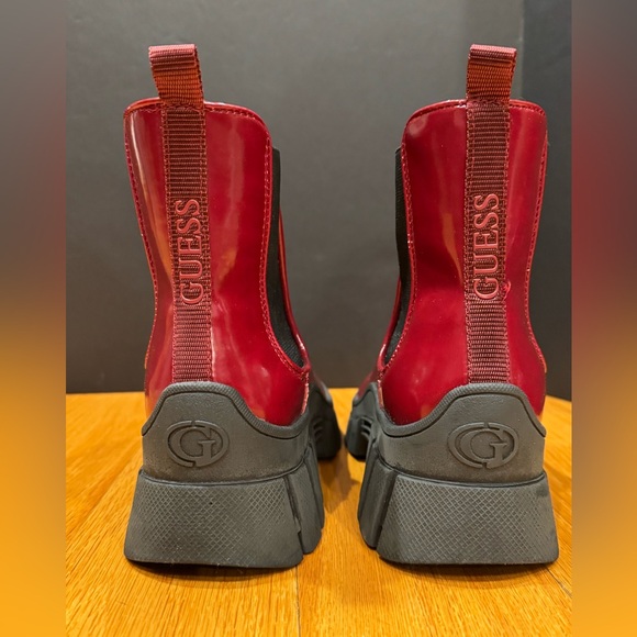 Guess Women's Wine Red Hestia Chelsea Boots size 7.5M . New without Box. - Picture 6 of 10